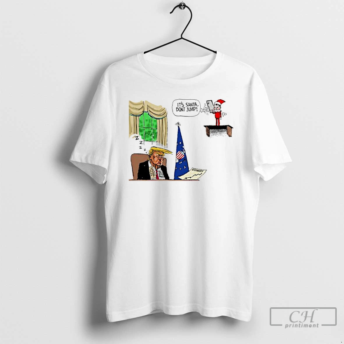 Classic Trump Its Santa Dont Jump Economy T-Shirts, Hoodie, Sweatshirt | PureTeeCo.com