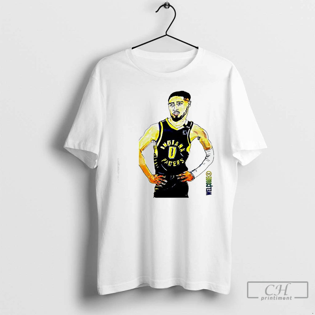 Classic Tyrese Haliburton Indiana Pacers Basketball Player Wall T-Shirts, Hoodie, Sweatshirt | PureTeeCo.com