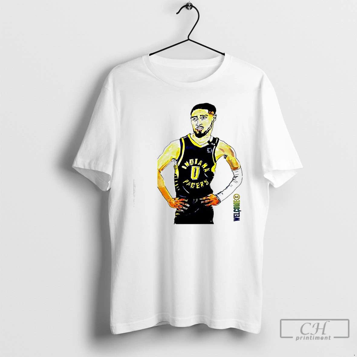 Classic Tyrese Haliburton Indiana Pacers Basketball Player Wall T-Shirts, Hoodie, Sweatshirt | PureTeeCo.com