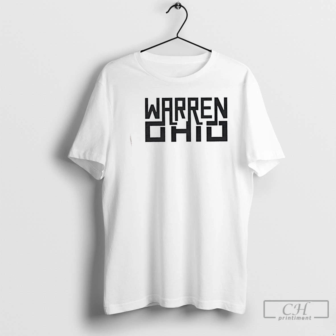Classic Warren Ohio Rectangle Text T-Shirts, Hoodie, Sweatshirt | PureTeeCo.com