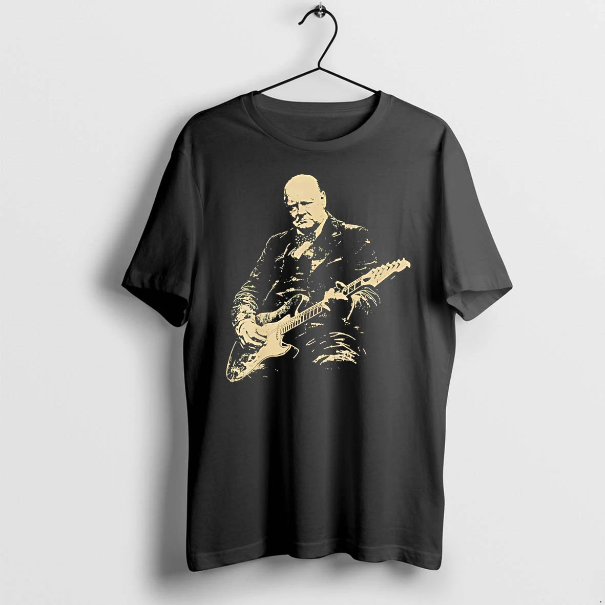 Classic Winston Churchill Playing Electric Guitar Vintage Shirts Sweater