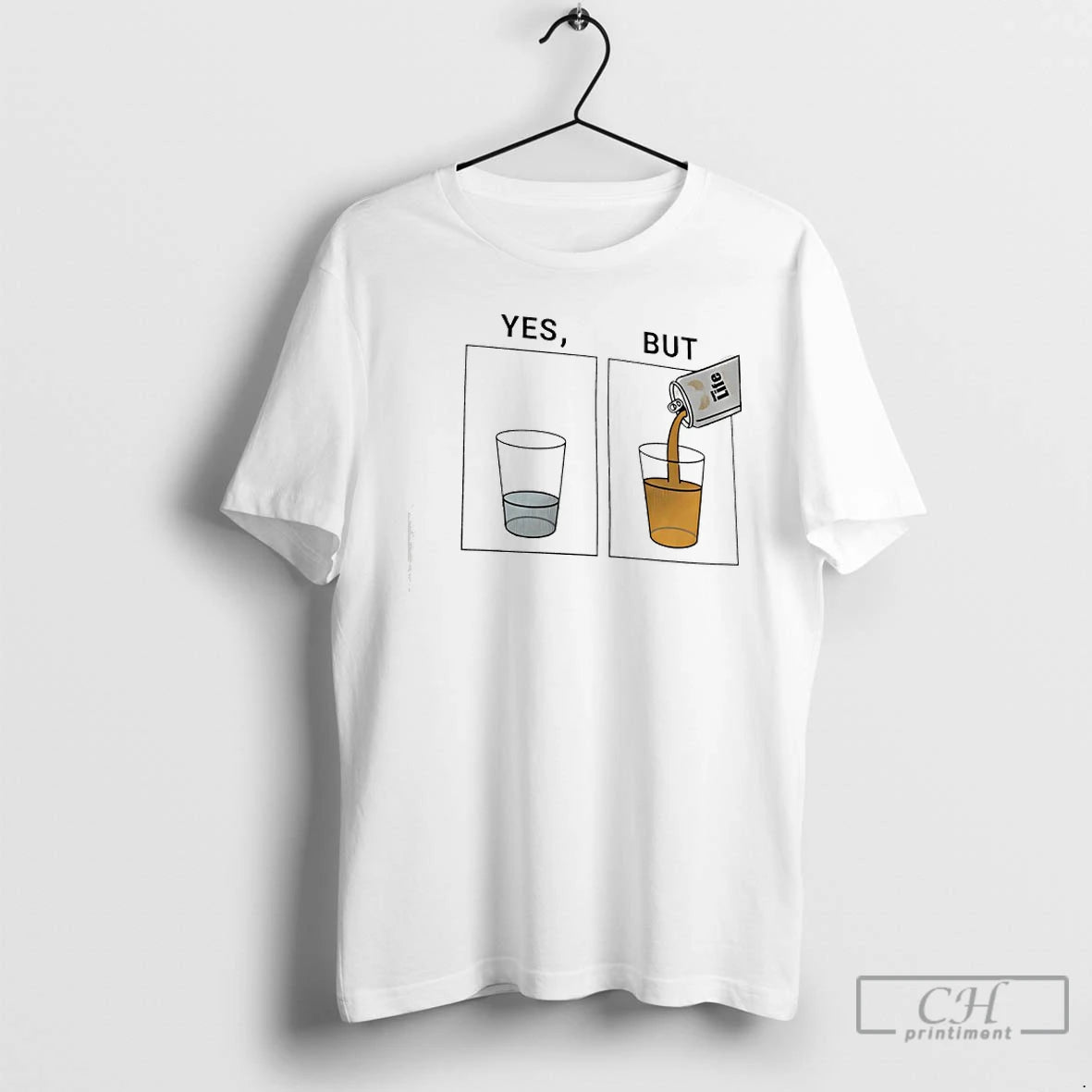 Classic Yes Water Glass But Life Beer Half Full Glass T-Shirts, Hoodie, Sweatshirt | PureTeeCo.com