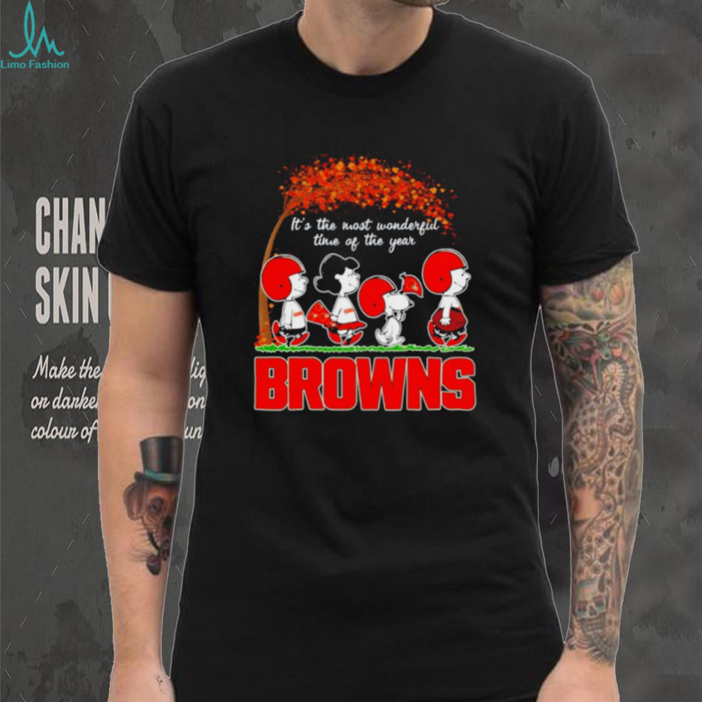 Cleveland Browns Peanuts it’s the most wonderful time of the year Fall Autumn shirt