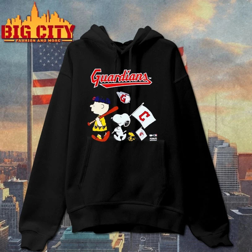 Cleveland Guardians Toddler Peanuts Flag shirt