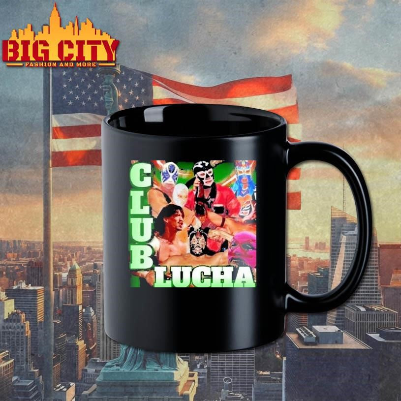 Club Lucha Wrestler Mask Collage Shirt Mexican Wrestling Shirt