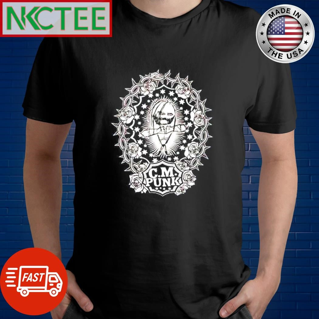 Cm Punk horror rose oval shirt