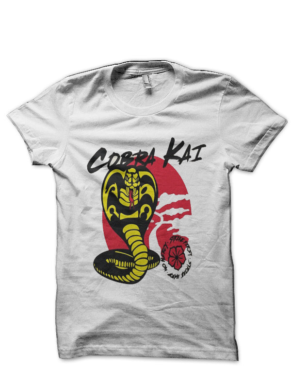 Cobra Kai White T-Shirt Hoodie, Sweatshirt | PureTeeCo.com