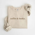 Coffee & Books Sweatshirt, Cute Books Lover Shirt, Books Club Hoodie, Books Lover Sweatshirt, Back To School Shirt,...