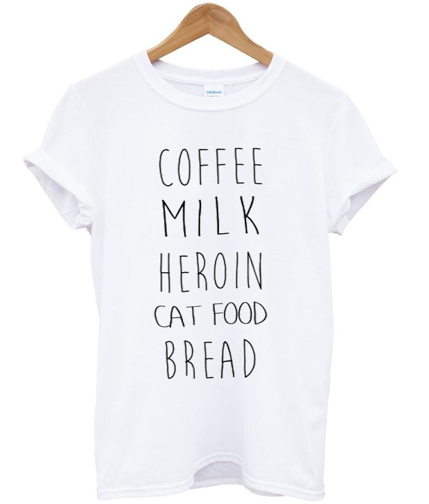 Coffee Milk Heroin Cat Food Bread Tshirt Hoodie, Sweatshirt | PureTeeCo.com