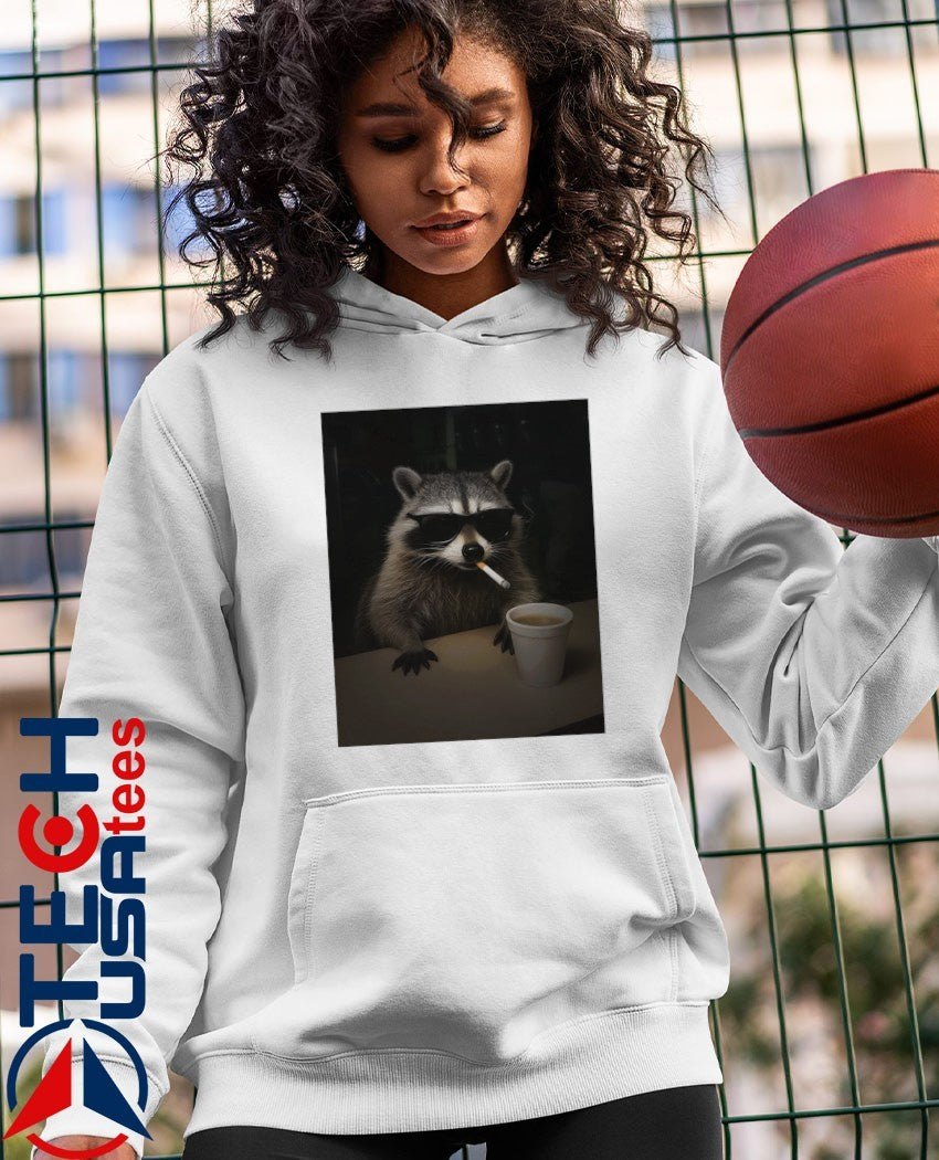 Coffee Raccoon smoking shirt