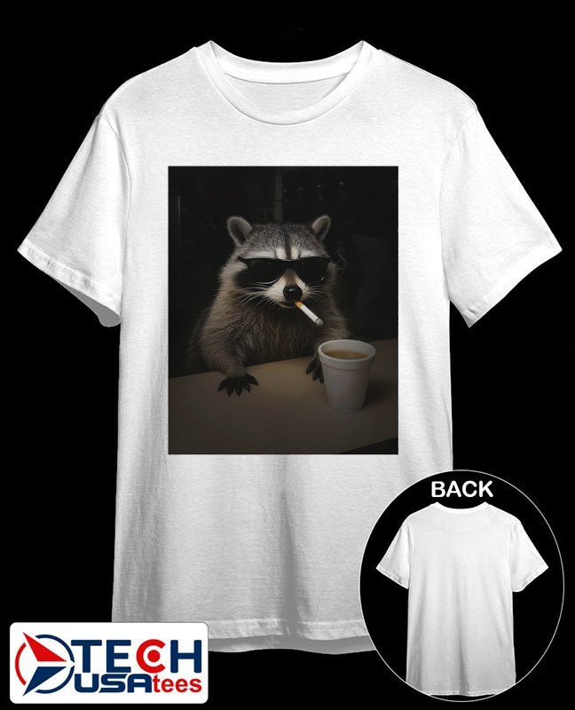 Coffee Raccoon smoking shirt