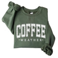 Coffee Weather Vintage Sweatshirt Coffee Lover Cotton Fit Womenswear Unisex Tops T-shirt Sweater Hoodie | PureTeeCo.com