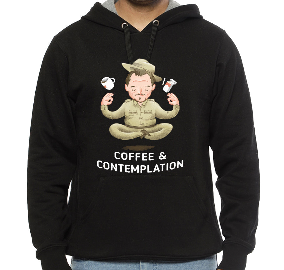 Coffee & Contemplation Black Hoodie T-Shirts, Sweatshirt | PureTeeCo.com