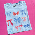 Collage Red White & Bows Coquette Comfort Colors T-Shirt 'NLB' Hoodie, Sweatshirt | PureTeeCo.com