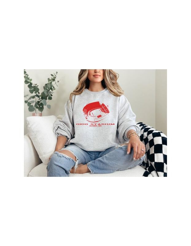 College Stadium Sweatshirt Ohio St. T-Shirts, Hoodie | PureTeeCo.com