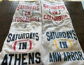 College Sweatshirt Saturdays In Your College Town T-Shirts, Hoodie | PureTeeCo.com