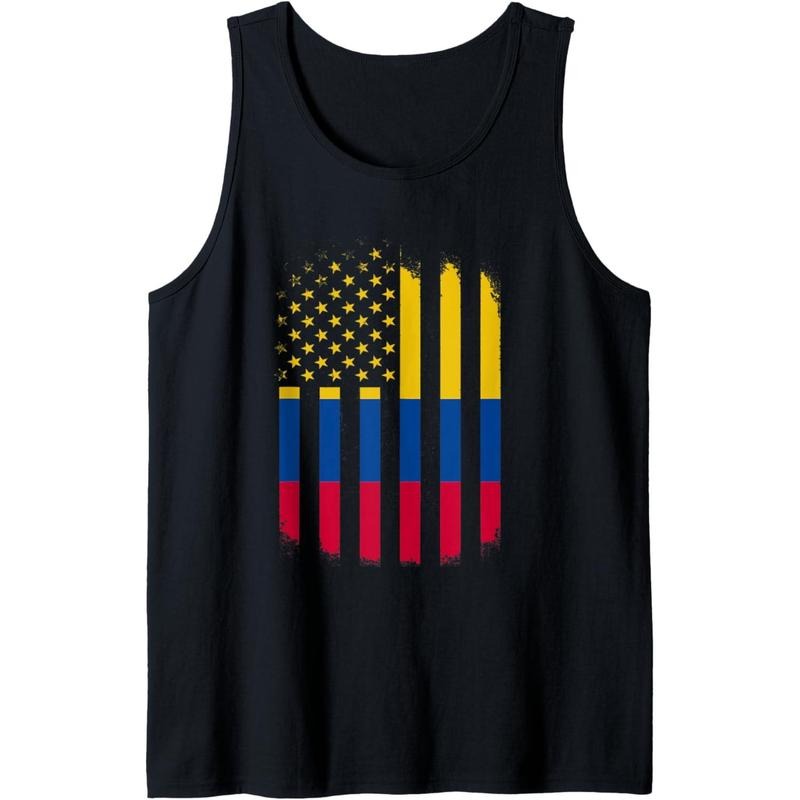 Colombia and America Flag - Colombian American Flag Tank Top made in USA T-Shirts, Hoodie, Sweatshirt | PureTeeCo.com