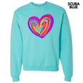 Color Crazy Heart Sweatshirt 'NLB' T-Shirts, Hoodie | PureTeeCo.com