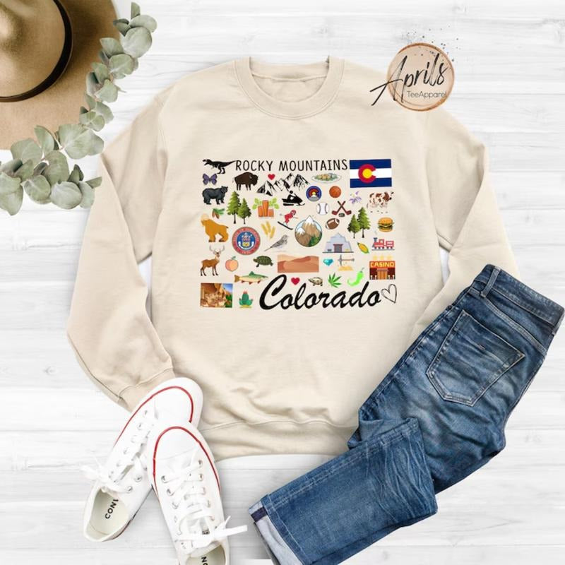 Colorado Sweatshirt, Colorado Hoodie, State Shirt Classic Fashion | PureTeeCo.com