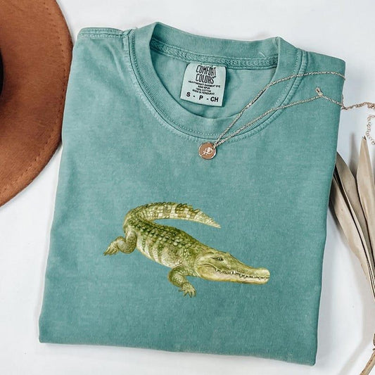 Comfort Colors  Retro Crocodile Shirt, Crocodile T-shirt, Later Gator Shirt,  Graphic Tee, Indie Tshirt, Minimalist Tee Casual Top