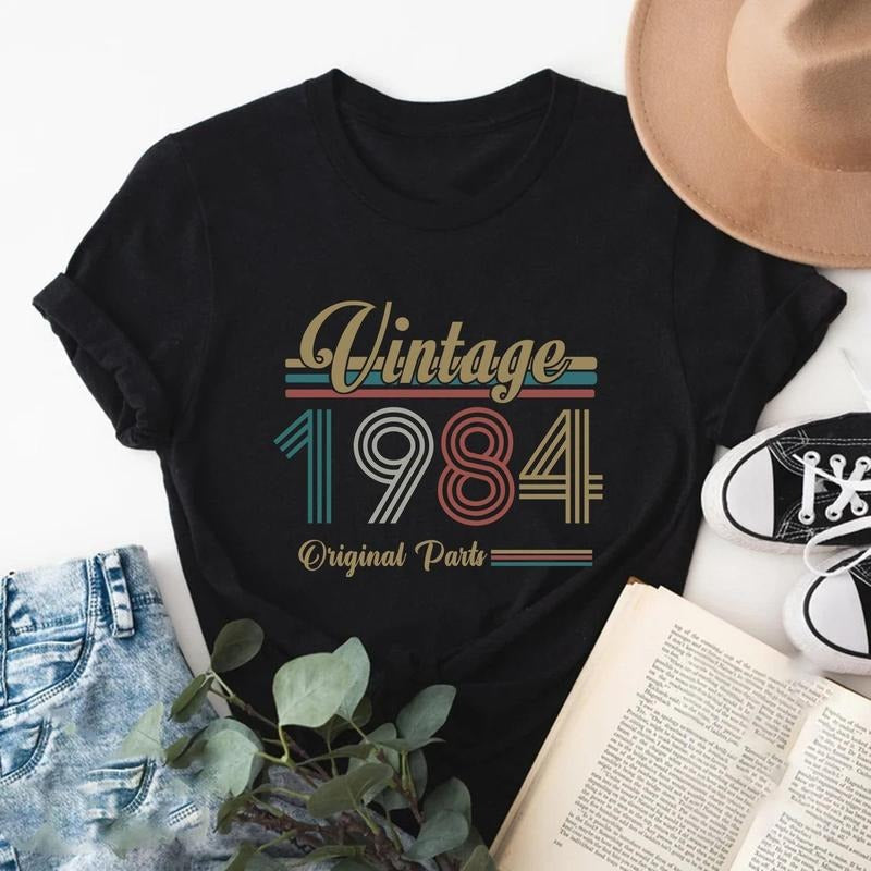 Comfort Colors 1984 Vintage T-Shirt for Women 1984 Birthday T-Shirt 40th Birthday Gift Top Womenswear Vintage Tee...