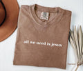 Comfort Colors All We Need Is Jesus Shirt, Christian Apparel Shirt, Bible Verse T-shirt, Christian Clothing, For Woman...
