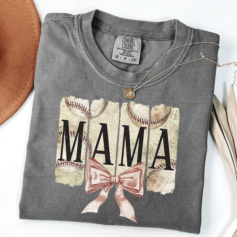 Comfort Colors Baseball Mama Shirt, Vintage Baseball Coquette Shirt, Baseball Mom T-shirt, Game Day Tee Hoodie, Sweatshirt