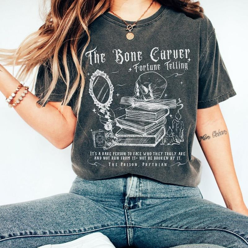 Comfort Colors Bone Carver Shirt Acotar Shirt Acotar Merch SJM Merch Velaris Shirt SJM Universe Bookish Merch Booktok...