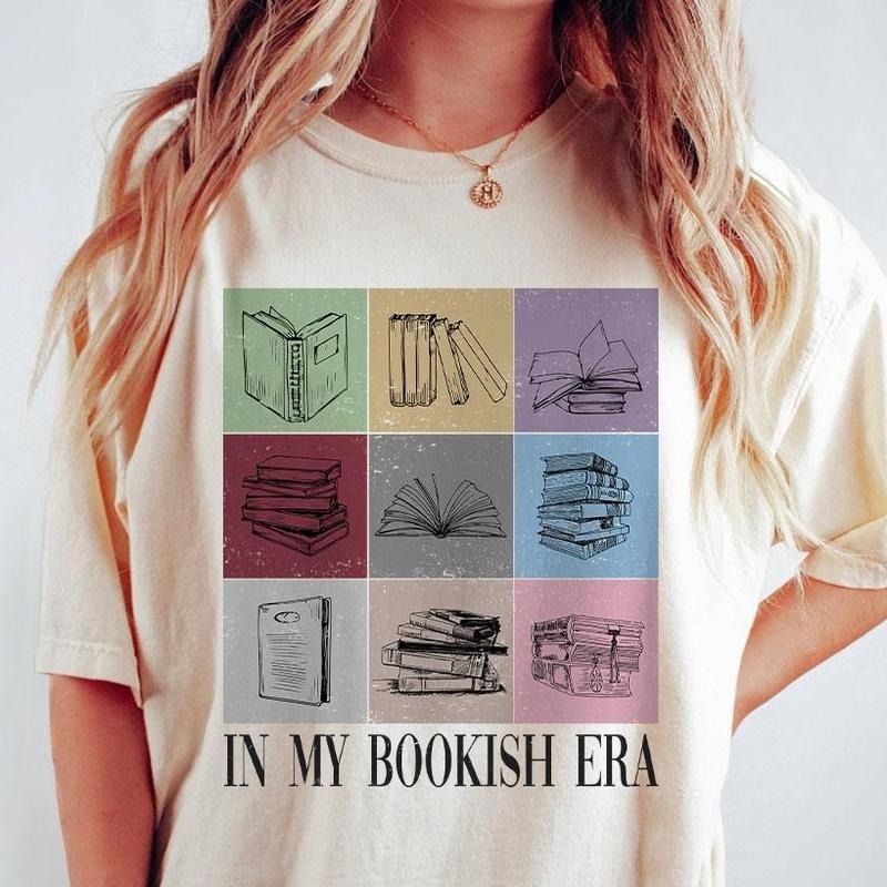 Comfort Colors Book Lovers Shirt, In My Bookish Era Shirt, Minimalist Book Reading Tshirt, Book Floral Shirt, Gifts for...