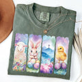 Comfort Colors Brushstroke Easter Shirt, Pastel Spring Christian Shirt, Cute Bunny Lamb Chick Tee, Faith Easter Graphic...