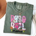 Comfort Colors Checkered Baseball Mama Shirt, Baseball Mama Tee, Baseball Coquette Bow T-Shirt Hoodie, Sweatshirt