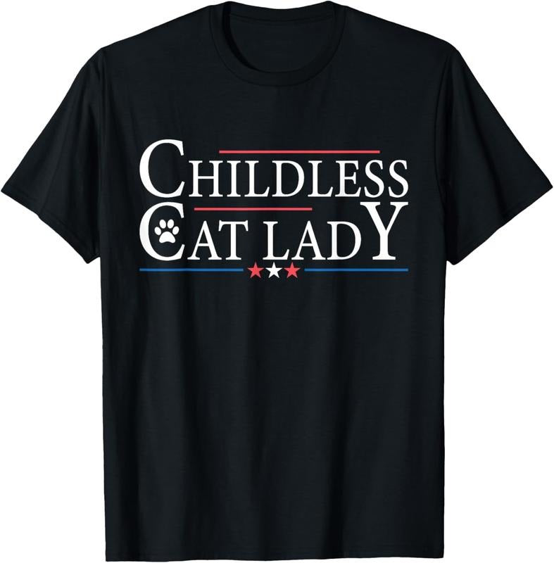 Comfort Colors Childless Cat Lady Funny Political Voting Election 2024 USA T-Shirt Hoodie, Sweatshirt | PureTeeCo.com