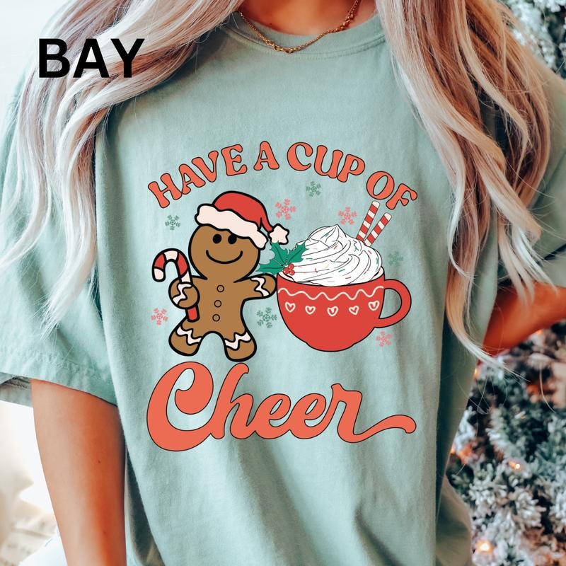 Comfort Colors Christmas Shirt, Have a Cup of Cheer Christmas Shirt, Christmas Graphic shirt, Comfort Colors T-shirt,...