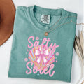Comfort Colors Clam Pearl Coquette Salty Soul T-Shirt, Summer Vibes Pink Clam Shirt, Summer Beach Tee, Girly Summer...