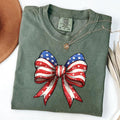 Comfort Colors Coquette American Girl Shirt, Coquette Bow Shirt, USA T-Shirt, 4th of July Gift, American Flag Tee Hoodie,...