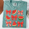 Comfort Colors Coquette Watermelon T-Shirt, Preppy Mama Watermelon T-Shirt, Cute Watermelon Floral Shirt, Preppy Summer...