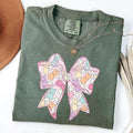 Comfort Colors Easter Coquette Bow T-Shirt, Cute Coquette Peeps Shirt, Happy Easter Shirt Hoodie, Sweatshirt | PureTeeCo.com