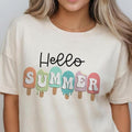 Comfort Colors Hello Summer Shirt, Summer Welcome Shirt, Ice Cream Shirt, Last Day Of School T-Shirt, Family Vacation...