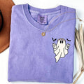 Comfort Colors Hippie Ghost Shirt, Cute Ghost TShirt, Womens Halloween Shirt, Spooky Season Shirt, Halloween Gift, Cute...