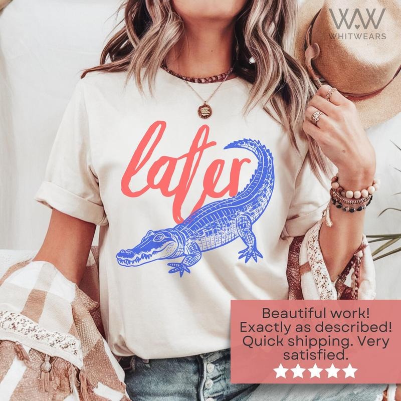 Comfort Colors Later Gator T-Shirt, Comfort Colors Retro Alligator T-Shirt, Vintage Inspired T-Shirt, Trendy TShirt,...