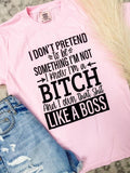 Comfort Colors Like A Boss Graphic Tee Hoodie, Sweatshirt | PureTeeCo.com