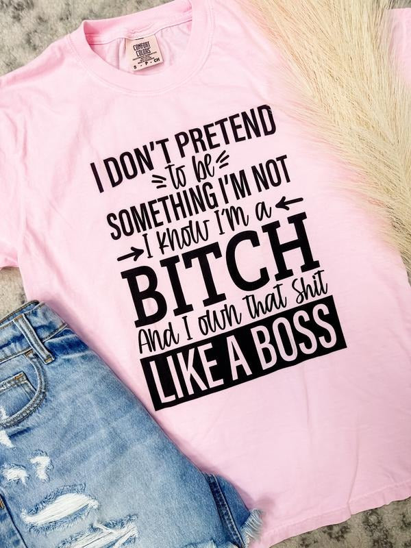 Comfort Colors Like A Boss Graphic Tee Hoodie, Sweatshirt | PureTeeCo.com