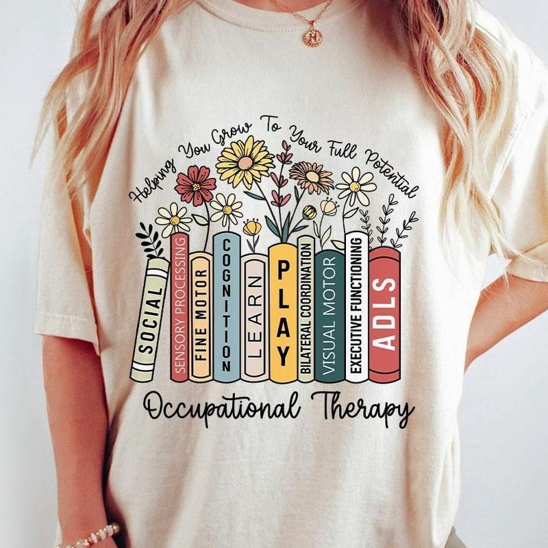Comfort Colors Occupational Therapy Shirt, OT Helping You Grow Your, Occupational Therapist, OT COTA OTA Shirt,...