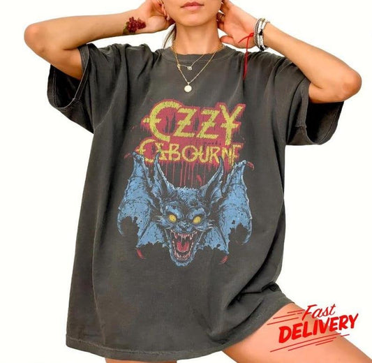 Comfort Colors Ozzy Osbourne Graphic tshirt Vintage Rock Tee for Metal Fans Retro Heavy Metal Shirt Black Sabbath Band Tee Rock Lovers Gift