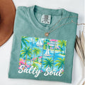 Comfort Colors Preppy Summer Salty Soul T-Shirt, Beach vibes Tee, Trendy Summer Shirt Hoodie, Sweatshirt | PureTeeCo.com