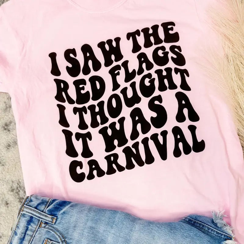 Comfort Colors Red Flags Graphic Tee Hoodie, Sweatshirt | PureTeeCo.com