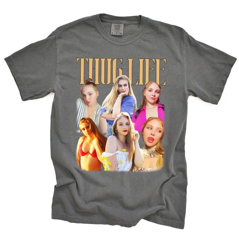 Comfort Colors Thug Life Custom Photo  Shirt Hoodie, Sweatshirt | PureTeeCo.com