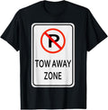 Comfort Colors Tow Away Zone No Parking Sign Easy Halloween Costume T-Shirt Hoodie, Sweatshirt | PureTeeCo.com