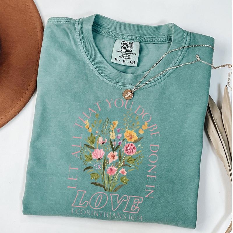 Comfort Colors Trendy Christian Shirt Merch, Bible Verse Shirt, Jesus Loves You, Aesthetic Women's Faith Apparel Hoodie,...