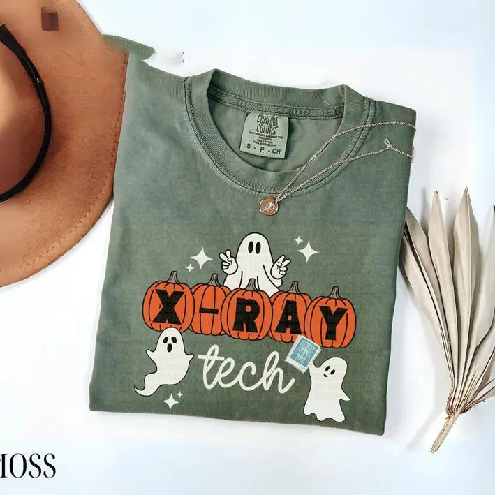 Comfort Colors X-Ray Tech Halloween Shirt, Halloween X-ray Technician Shirt, X-Ray Squad Shirt, Xray Tech Menswear Top...